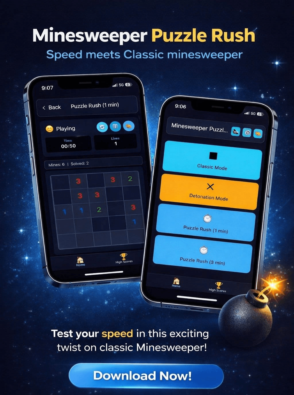 Minesweeper Puzzle Rush screenshot 1