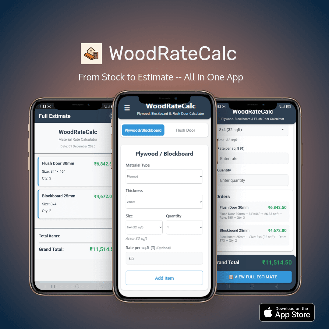WoodRateCalc screenshot 1
